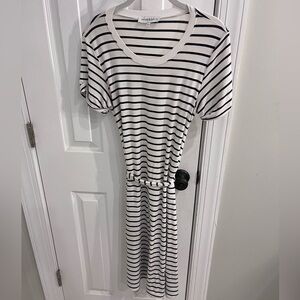 Merrick White striped dress